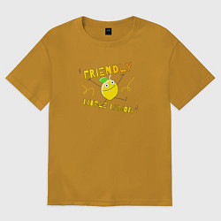 Футболка оверсайз мужская Friendly little lemon, цвет: горчичный
