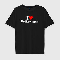 Футболка оверсайз мужская I love Volkswagen, цвет: черный