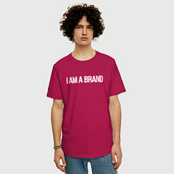 Футболка оверсайз мужская I am a brand, цвет: маджента — фото 2