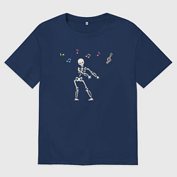 Футболка оверсайз мужская Dancing death, цвет: тёмно-синий