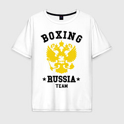 Футболка оверсайз мужская Boxing Russia Team, цвет: белый