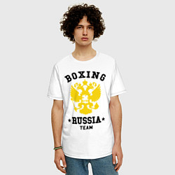 Футболка оверсайз мужская Boxing Russia Team, цвет: белый — фото 2