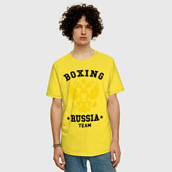 Футболка оверсайз мужская Boxing Russia Team, цвет: желтый — фото 2