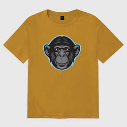 Футболка оверсайз мужская Funny monkey, цвет: горчичный