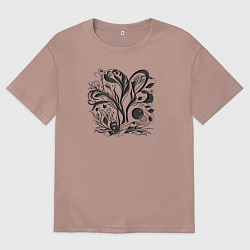 Футболка оверсайз мужская Природный модерн, цвет: пыльно-розовый