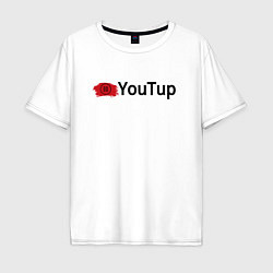 Футболка оверсайз мужская Youtup youtube, цвет: белый