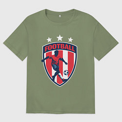 Футболка оверсайз мужская Stars football, цвет: авокадо