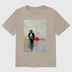 Футболка оверсайз мужская Leatherface, цвет: миндальный