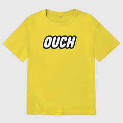 Футболка оверсайз мужская Ауч, цвет: желтый