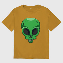 Футболка оверсайз мужская Green skeletor, цвет: горчичный