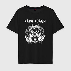 Мужская футболка оверсайз Papa Roach rock dog