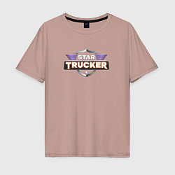 Футболка оверсайз мужская Star Trucker, цвет: пыльно-розовый