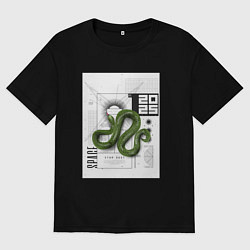Мужская футболка оверсайз Змея 2025 Y2K