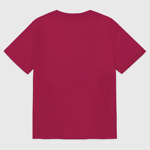 Мужская футболка оверсайз Шахматная доска с фигурами / Маджента – фото 2