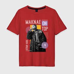 Мужская футболка оверсайз Stray kids Maknae on top IN