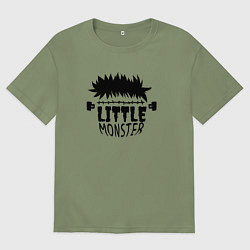 Футболка оверсайз мужская Little monster - boy - пара, цвет: авокадо