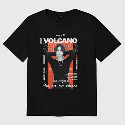 Футболка оверсайз мужская Stray kids Han volcano, цвет: черный