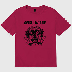 Футболка оверсайз мужская Avril Lavigne - rock dog, цвет: маджента
