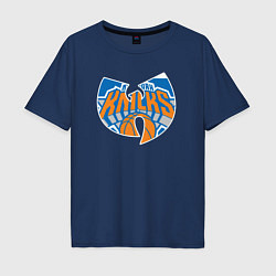 Футболка оверсайз мужская Wu-tang knicks, цвет: тёмно-синий