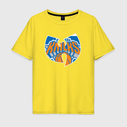 Футболка оверсайз мужская Wu-tang knicks, цвет: желтый