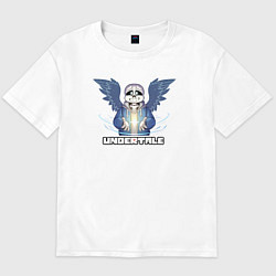 Футболка оверсайз мужская Undertale Санс, цвет: белый
