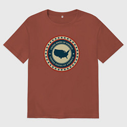 Футболка оверсайз мужская American mood, цвет: кирпичный