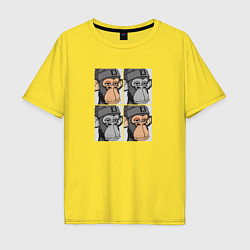Мужская футболка оверсайз Four monkeys