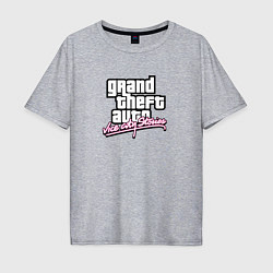 Футболка оверсайз мужская GTA vice city stories game, цвет: меланж