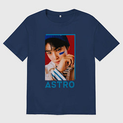 Футболка оверсайз мужская Astro Ли Дон Мин, цвет: тёмно-синий