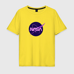 Футболка оверсайз мужская NASA logo, цвет: желтый