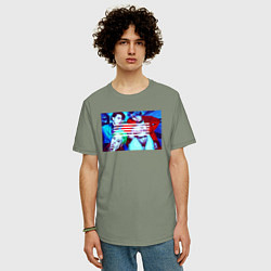 Футболка оверсайз мужская Big Bang в ярких образах K-pop, цвет: авокадо — фото 2