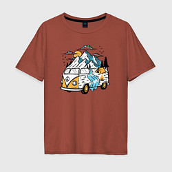 Мужская футболка оверсайз Volkswagen camper