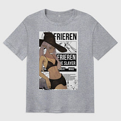 Мужская футболка оверсайз Frieren She Slayer