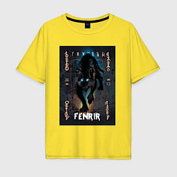 Мужская футболка оверсайз Fenrir black vinyl