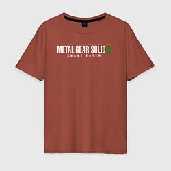 Футболка оверсайз мужская Metal gear solid 3 Snake eater logo, цвет: кирпичный