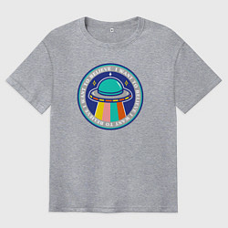 Футболка оверсайз мужская Want to believe, цвет: меланж
