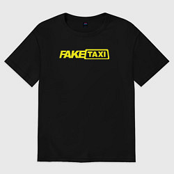 Футболка оверсайз мужская Fake taxi black, цвет: черный