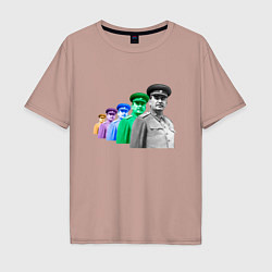 Мужская футболка оверсайз Pop art товарищ Сталин