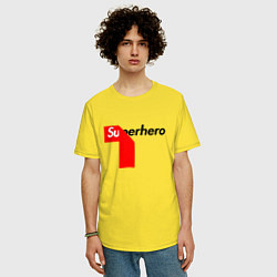 Футболка оверсайз мужская Супергерой, цвет: желтый — фото 2