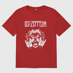 Мужская футболка оверсайз Led Zeppelin rock dog