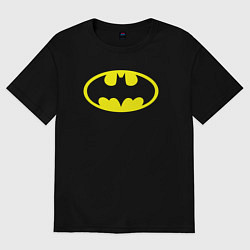 Футболка оверсайз мужская Batman logo, цвет: черный