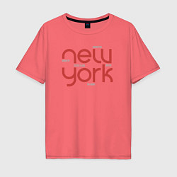 Мужская футболка оверсайз New York districts