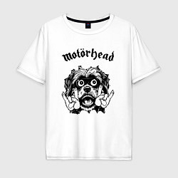 Футболка оверсайз мужская Motorhead - rock dog, цвет: белый