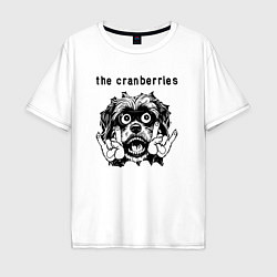 Футболка оверсайз мужская The Cranberries - rock dog, цвет: белый