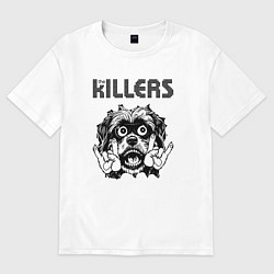 Футболка оверсайз мужская The Killers - rock dog, цвет: белый