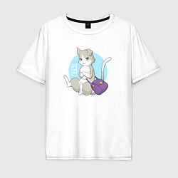 Мужская футболка оверсайз Re:Zero Пак кот