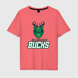 Мужская футболка оверсайз Milwaukee Bucks NBA