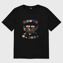 Мужская футболка оверсайз Пляшем пофиг