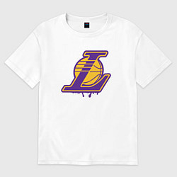 Футболка оверсайз мужская Lakers team, цвет: белый