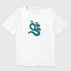 Футболка оверсайз мужская Альфа легион гидра рождество, цвет: белый